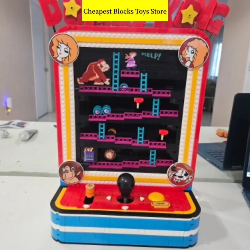 Arcade Vibes - ของขวัญคริสต์มาสราคาถูกที่สุดสำหรับผู้ใหญ่ ชุดตัวต่อ 1371 ชิ้น ตู้เกมอาร์เคดย้อนยุค โมเดลตู้เกมวินเทจสำหรับตั้งโชว์